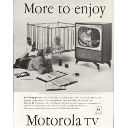 1958 Motorola Television Ad "Real sharp picture"