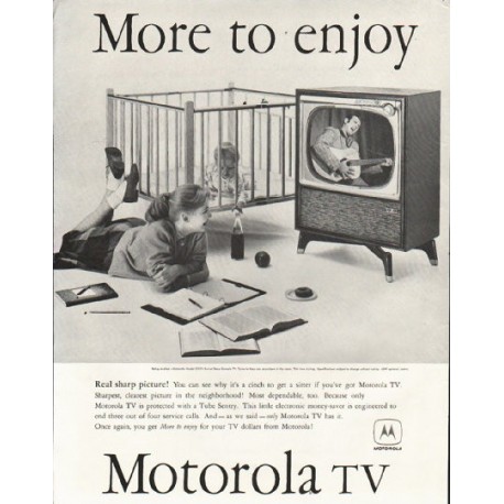 1958 Motorola Television Ad "Real sharp picture"