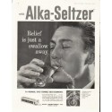 1958 Alka-Seltzer Ad "swallow away"
