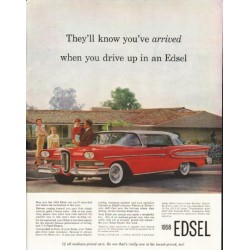 1958 Edsel Ad "you've arrived" ~ (model year 1958)