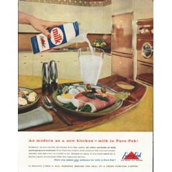 1958 Pure-Pak Ad "modern as a new kitchen"