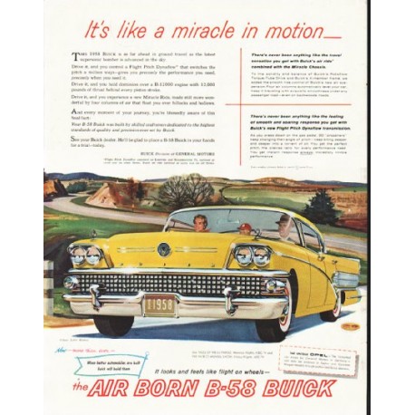 1958 Buick Ad "like a miracle" ~ (model year 1958)