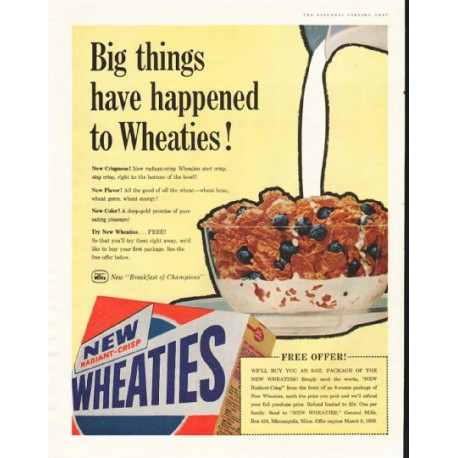 1958 Wheaties Ad "Big things"