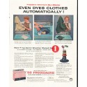 1958 Frigidaire Washer Ad "Dyes Clothes"