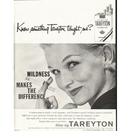 1958 Tareyton Cigarettes Ad "Know something"