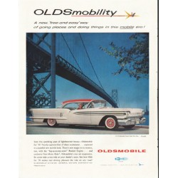 1958 Oldsmobile Ad "free-and-easy" ~ (model year 1958)