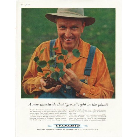 1958 American Cyanamid Company Ad "A new insecticide"