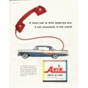 1958 Avis Rent-a-Car Ad "A local call"