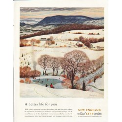 1958 New England Mutual Life Insurance Company Ad "A better life for you"