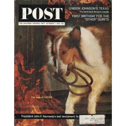 1964 Saturday Evening Post Cover Page "Lassie" ~ October 3, 1964