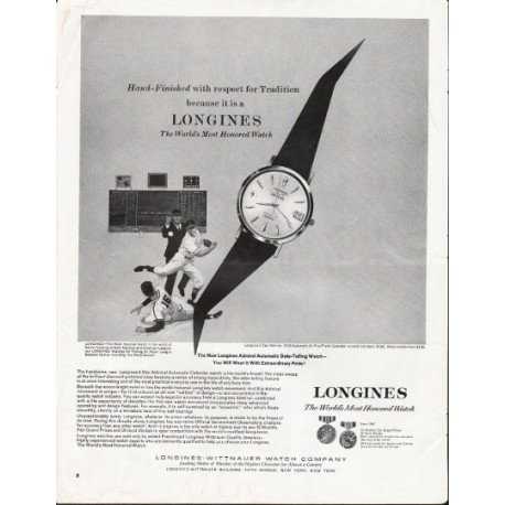 1964 Longines-Wittnauer Watch Ad "respect for Tradition"