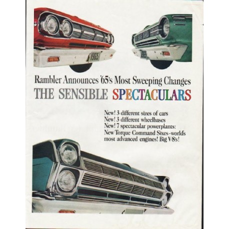 1965 Rambler Ad "Sensible Spectaculars" ~ (model year 1965)