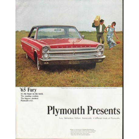 1965 Plymouth Ad "The Roaring '65s" ~ (model year 1965)