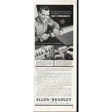 1964 Allen-Bradley Ad "real timesavers"