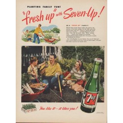 1949 7-Up Ad ""fresh up" with Seven-Up!"