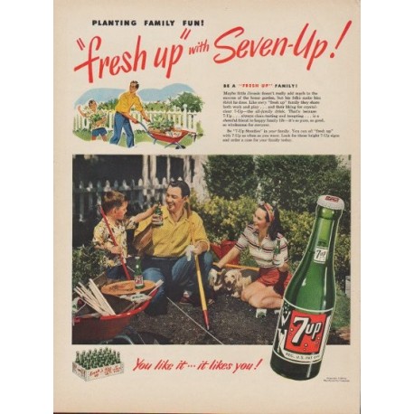 7 Up /"Fresh Up/" the Family Drink Soda Metal Sign