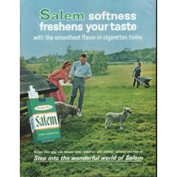 1964 Salem Cigarettes Ad "freshens your taste"