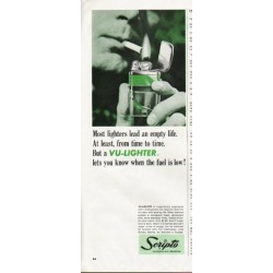 1964 Scripto Lighter Ad "Vu-Lighter"