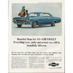 1965 Chevrolet Impala Ad "Beautiful Shape" ~ (model year 1965)