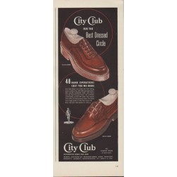 1949 City Club Shoes Ad "for the Best Dressed Circle"