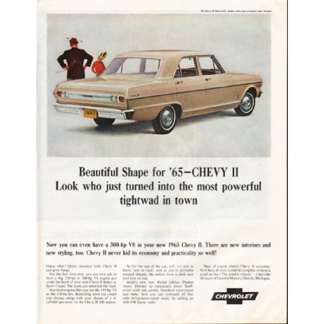 1965 Chevrolet Nova Ad "most powerful" ~ (model year 1965)