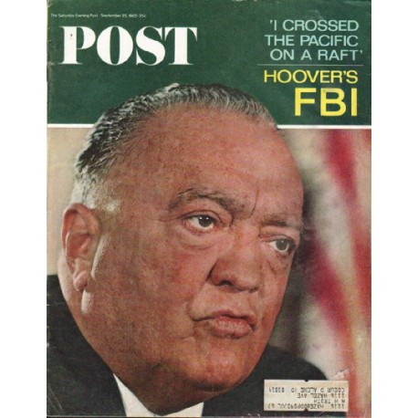 1965 Saturday Evening Post Cover Page "Hoover" ~ September 25, 1965