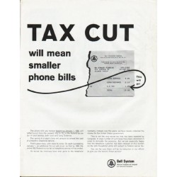 1965 Bell System Ad "Tax Cut"