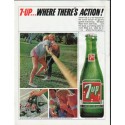 1965 7-Up Ad "Where There's Action"