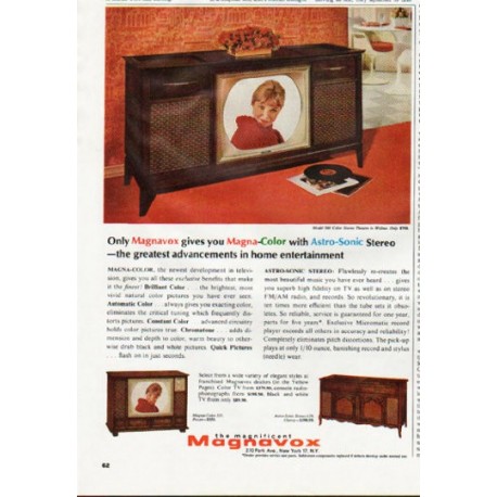 1965 Magnavox Television Ad "Magna-Color with Astro-Sonic"