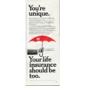 1965 Travelers Insurance Ad "You're unique"