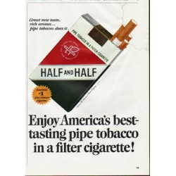 1965 Half and Half Cigarettes Ad "America's best-tasting"