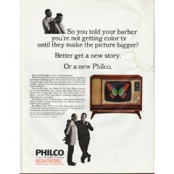 1965 Philco Television Ad "told your barber"