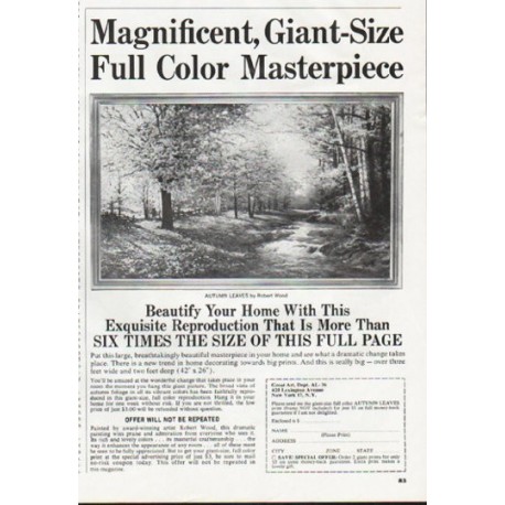 1965 Great Art Ad "Full Color Masterpiece"