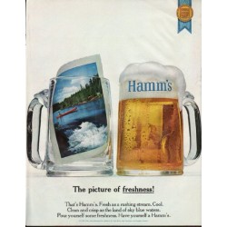 1965 Hamm's Beer Ad "picture of freshness"