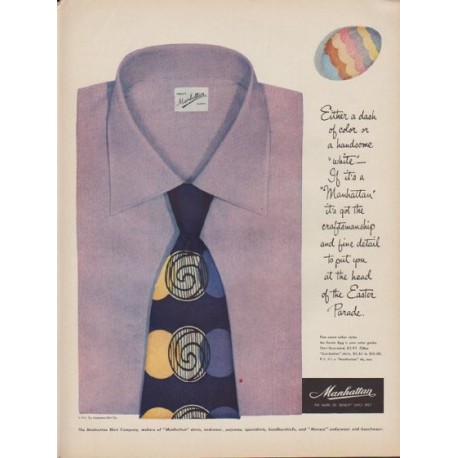1949 Manhattan Shirts Ad "Easter Parade"