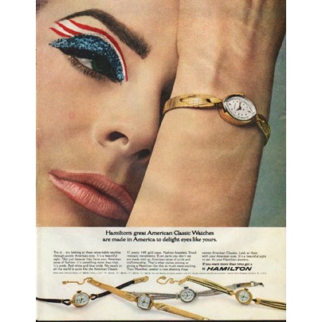 1965 Hamilton Watch Ad "American Classic Watches"
