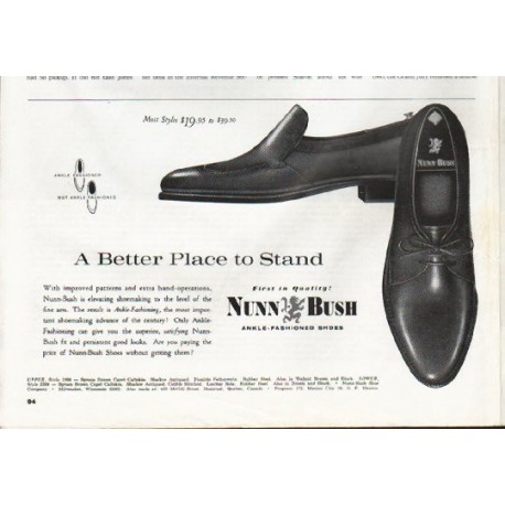 1965 Nunn-Bush Shoes Ad "Better Place to Stand"