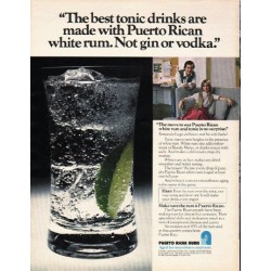 1980 Puerto Rican Rums Ad "best tonic drinks"