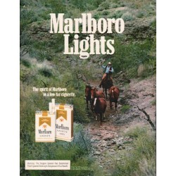 1980 Marlboro Lights Ad "spirit of Marlboro"