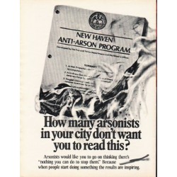 1980 Aetna Life & Casualty Ad "How many arsonists"