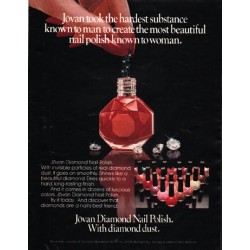 1980 Jovan Diamond Nail Polish Ad "diamond dust"