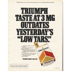 1980 Triumph Cigarettes Ad "low tars"