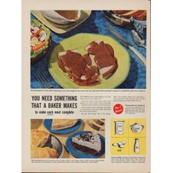 1949 Bakers of America Ad "You Need Something That A Baker Makes"