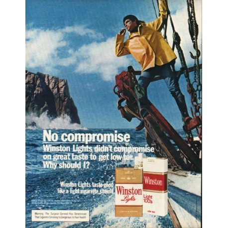 1980 Winston Cigarettes Ad "No compromise"