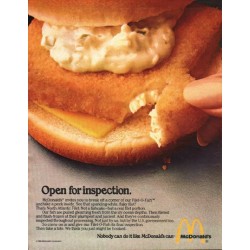 1980 McDonald's Ad "Open for inspection."