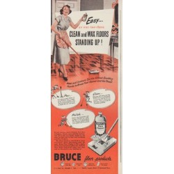 1949 Bruce floor products Ad "Easy ... as one-two-three"