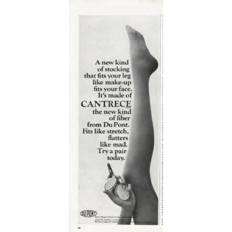 1965 Du Pont Cantrece Ad "new kind of fiber"
