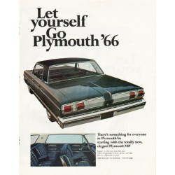 1966 Plymouth Ad "Let yourself Go" ~ (model year 1966)