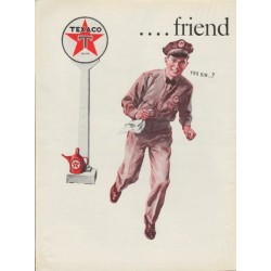 1937 Texaco Dealers Ad "Friend Of Your Engine"