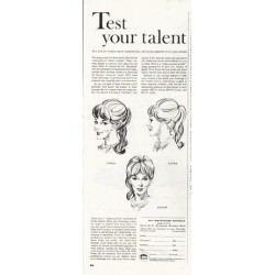 1965 Art Instruction Schools Ad "Test your talent"